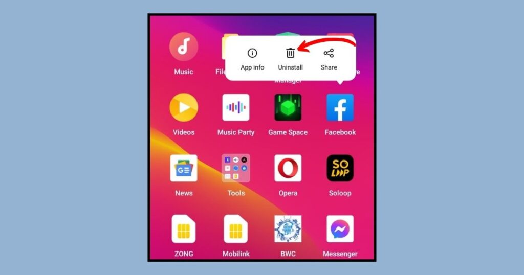 Reinstall the Facebook App