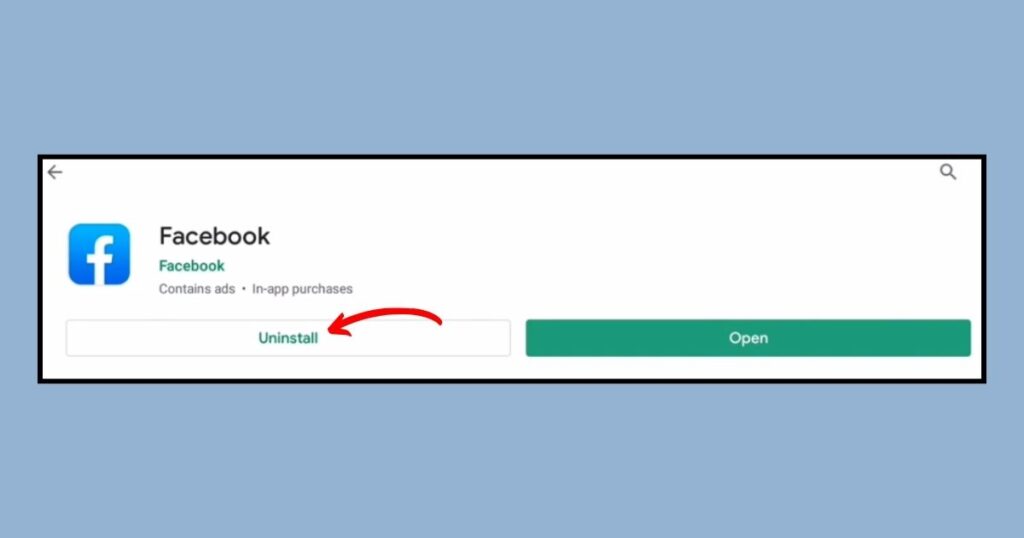 Reinstall the Facebook App